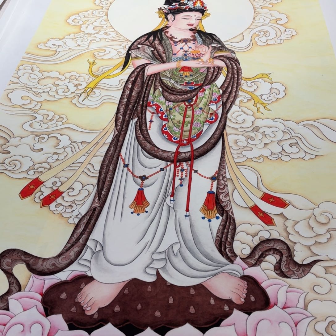 天***财国画带卷轴作品福利