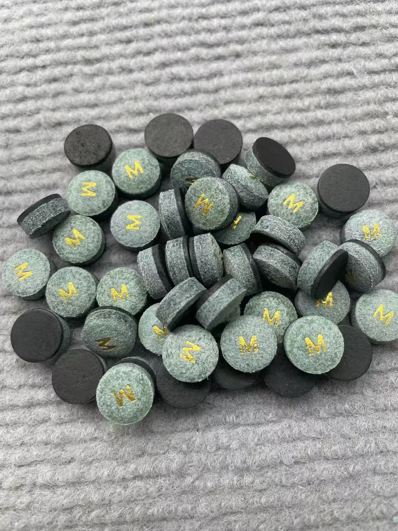 11mm单层职业涡轮增压皮台球杆皮头九球中式台球斯诺克1号链接