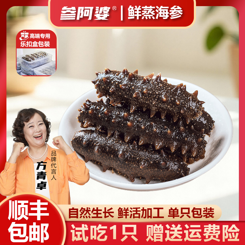 【参阿婆】10只/斤鲜蒸即食海参开袋即食单只包装海刺参可配礼盒 ZB商品图