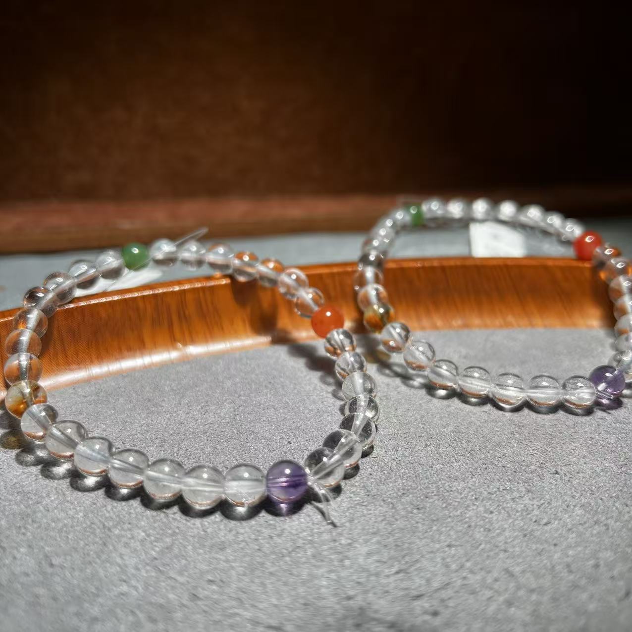 【张老斯珠宝】xy529天然水晶卡6-7手串（多样性发货 拍一发一）