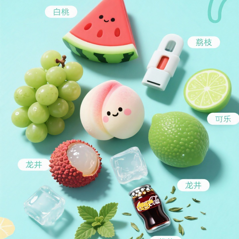 【2盒（六头）+主机】果味风扇头替换六代PRO西瓜葡萄薄荷龙井