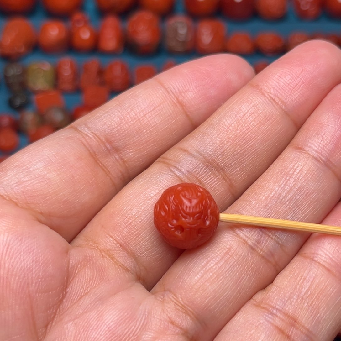 风***浪南红玛瑙配饰未镶嵌12.8