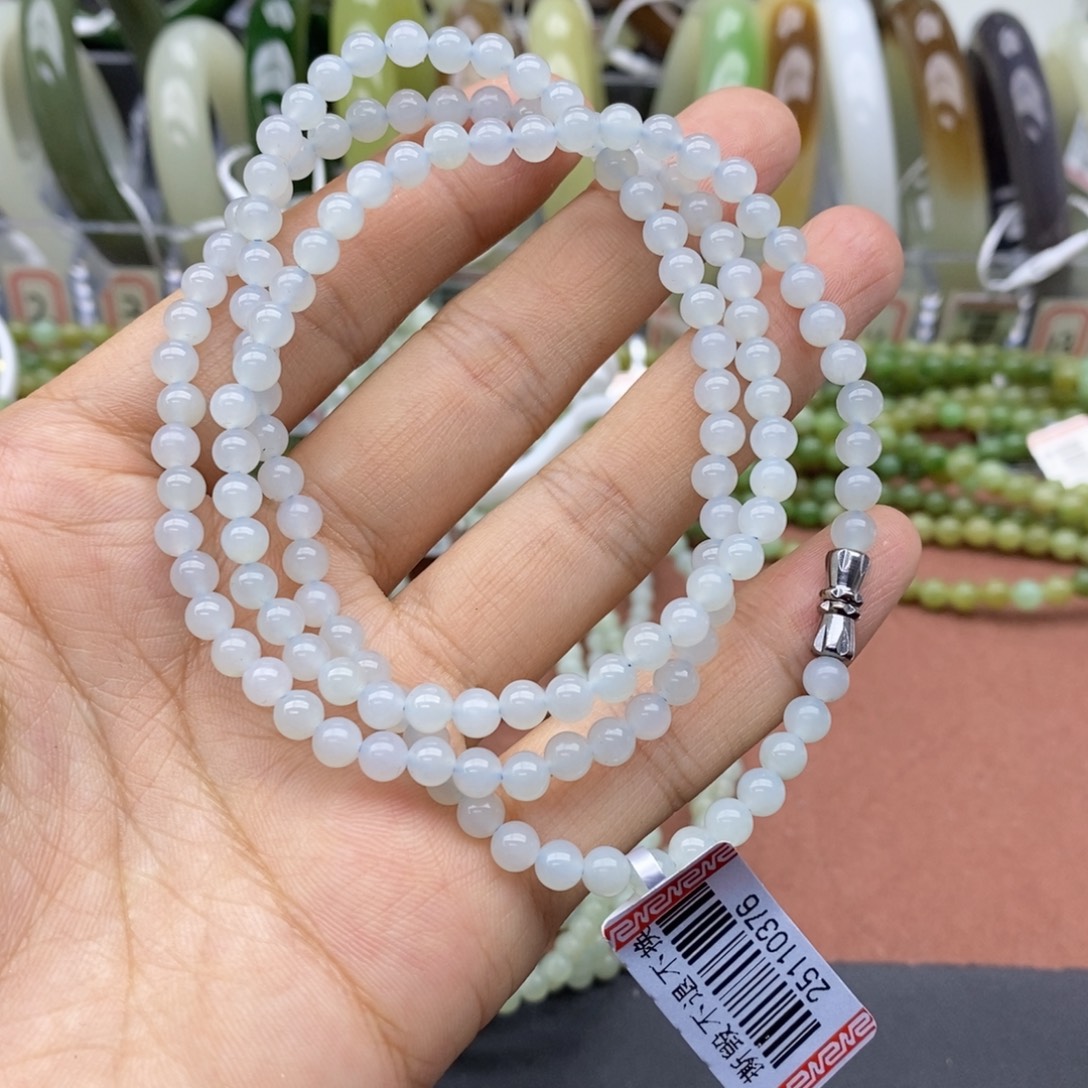 涟***心和田玉未镶嵌项链卡4.5