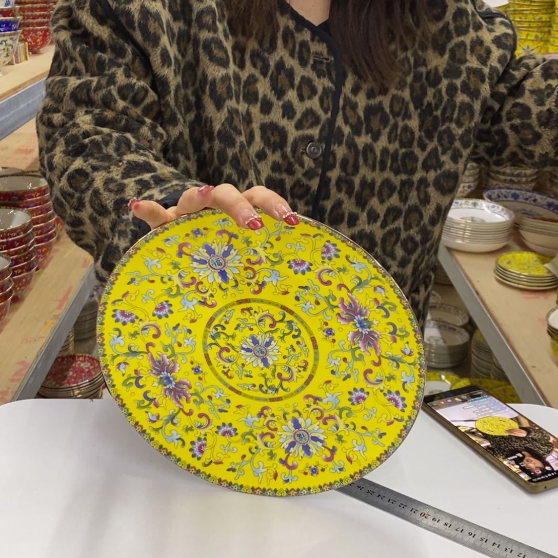 珐琅1个10英寸平，，，，，，，，，