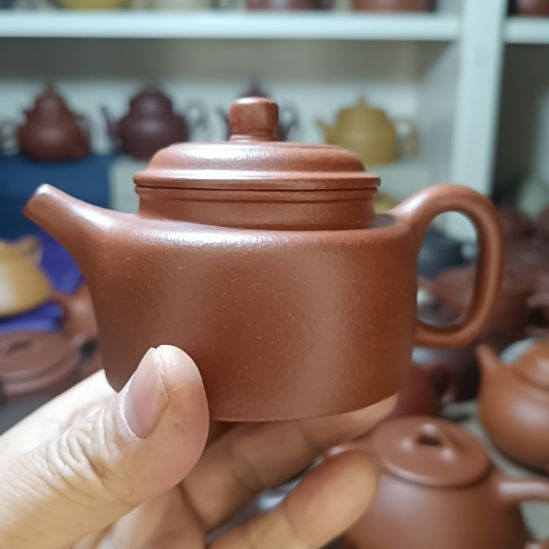 茶壶紫砂8原矿红降坡粗砂德钟内推260cc半手工