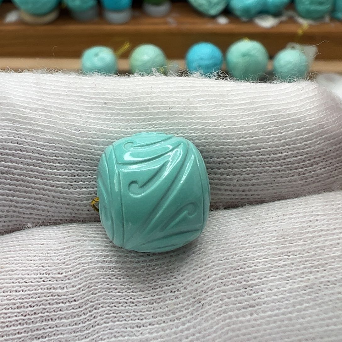 绿松石博古珠 未镶嵌