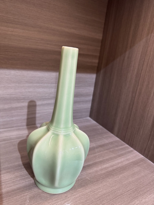 中式简约高端仿古汝窑陶瓷花瓶客厅玄关装饰摆件复古柴烧