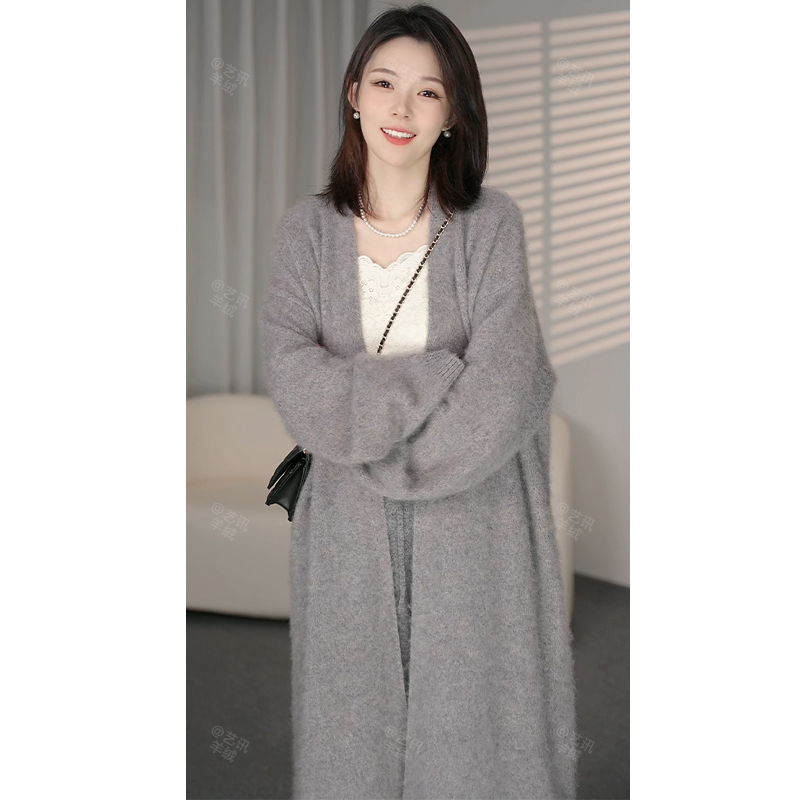 【一见倾心】炸街女长款慵懒针织设计师款羊毛开衫LX781-92768