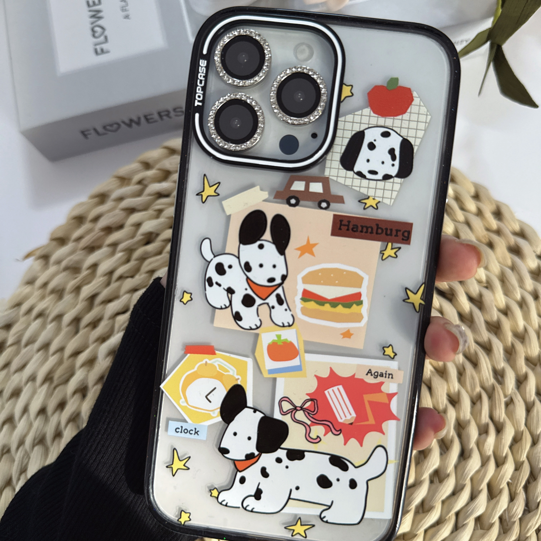 【超薄裸机手感】适用苹果16pro手机壳新款涂鸦狗iPhone16/15保护套