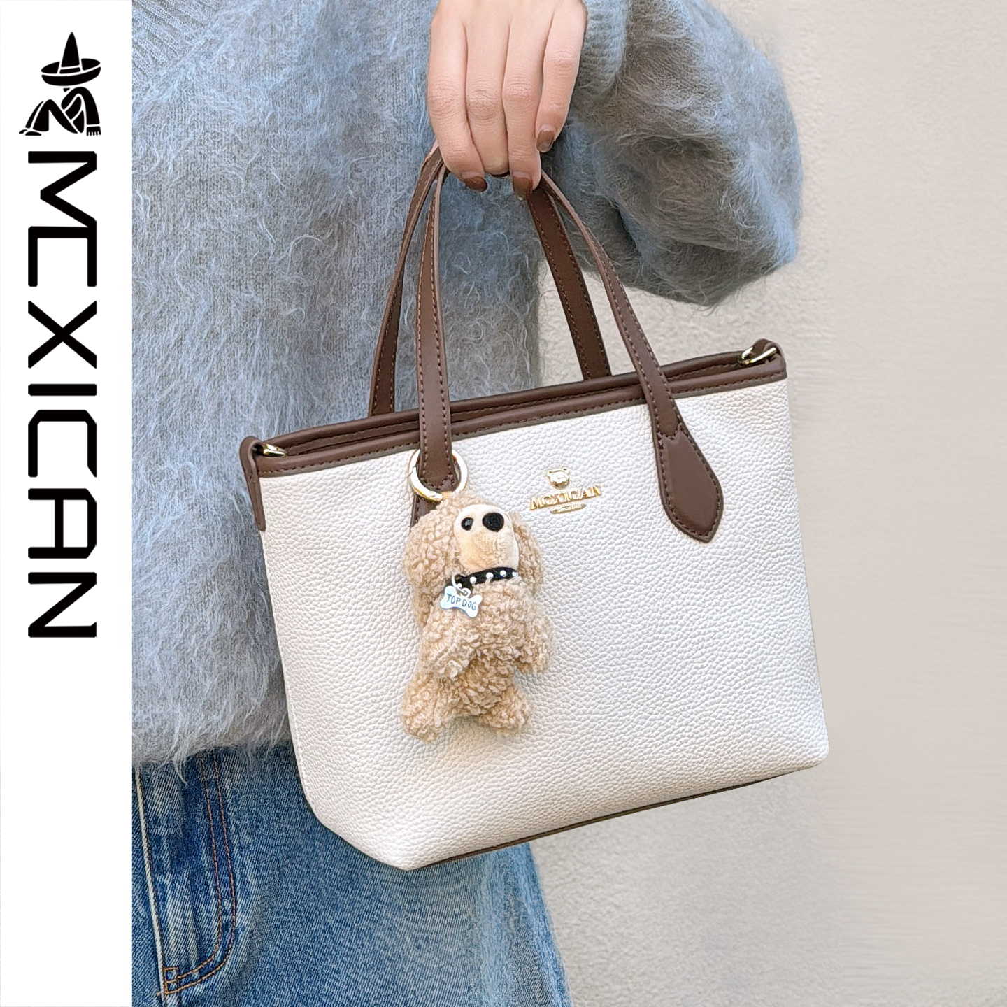 稻草人女包真皮菜篮子包2025新款斜挎包高级感牛皮手提水桶包包