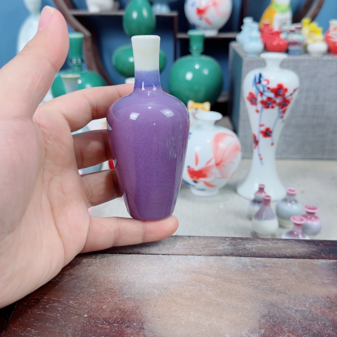 陶瓷手工小花器摆件