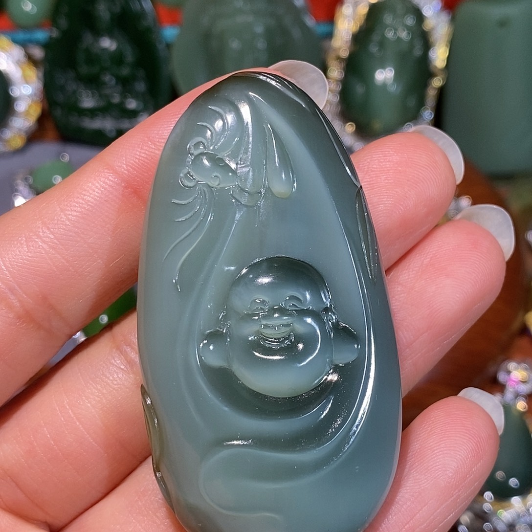 洒***光和田玉（碧玉）未镶嵌颈饰