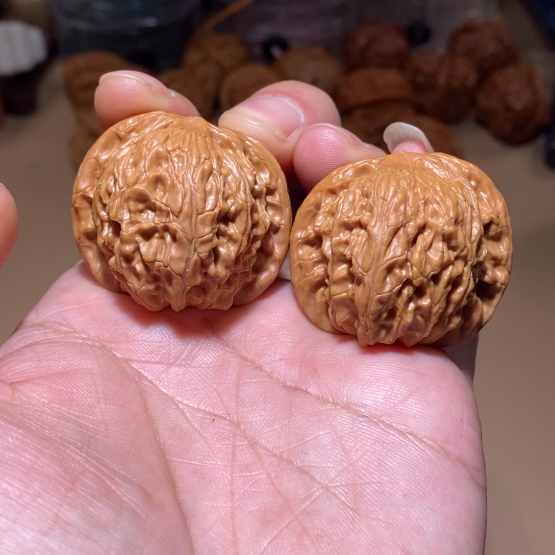 文玩核桃把件全品无修38尺房山磨盘