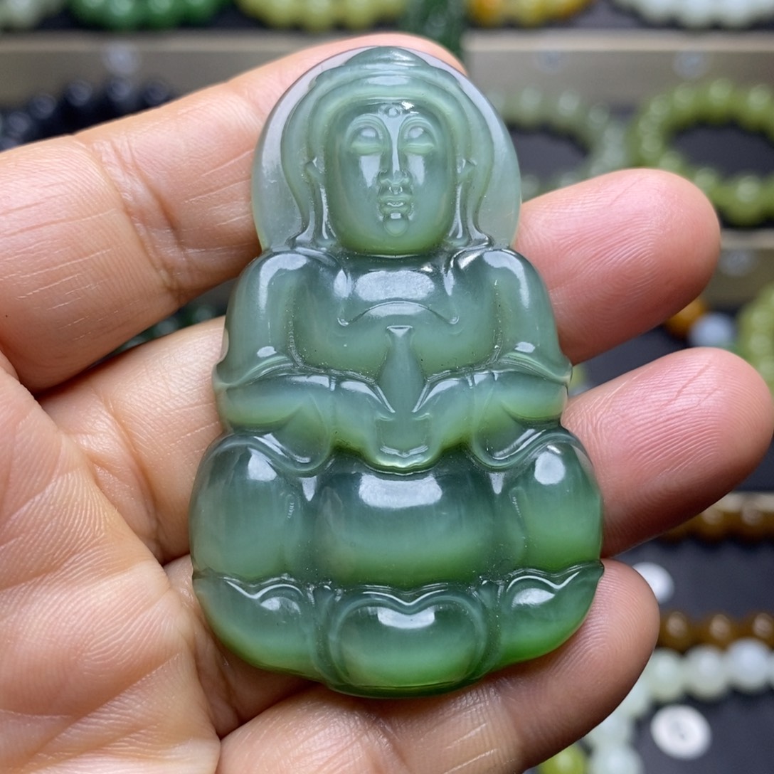 和田玉未镶嵌吊坠(不含链)