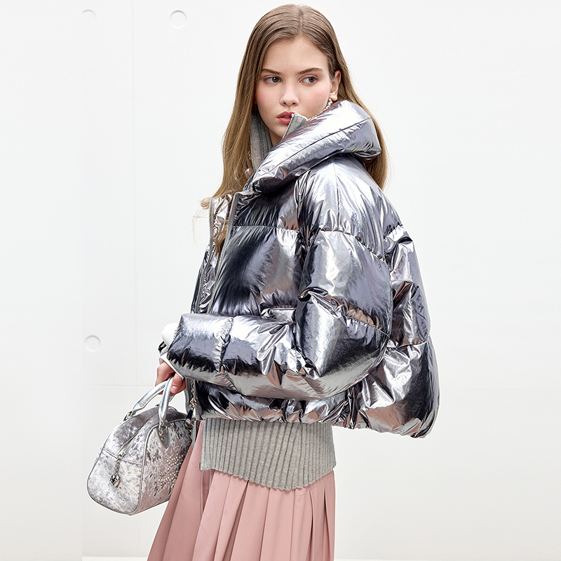 【90白鸭绒】Juicy Couture橘滋羽绒服女25冬新款假两件翻领外套