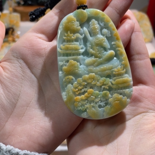 龙***天翡翠未镶嵌挂件翡翠