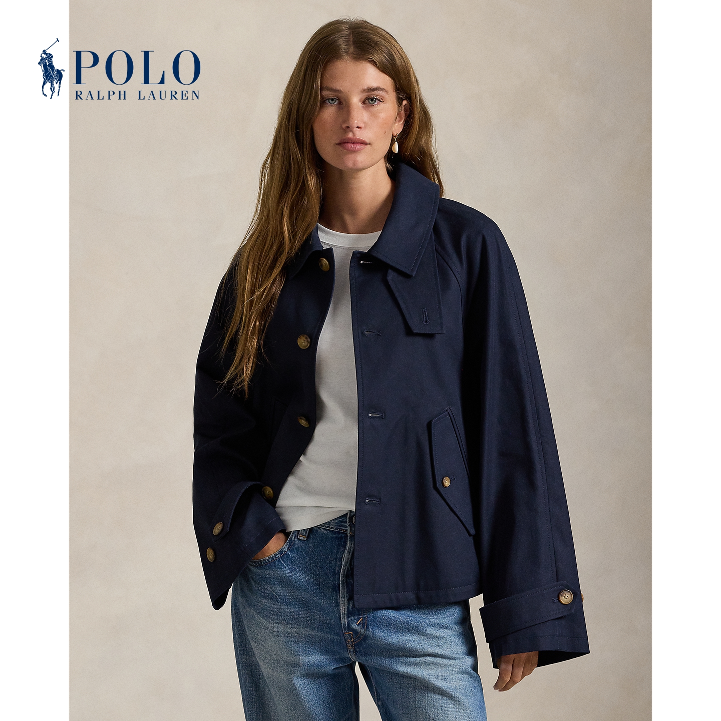 Ralph Lauren/拉夫劳伦女装 26年早春斜纹棉布夹克RL27538