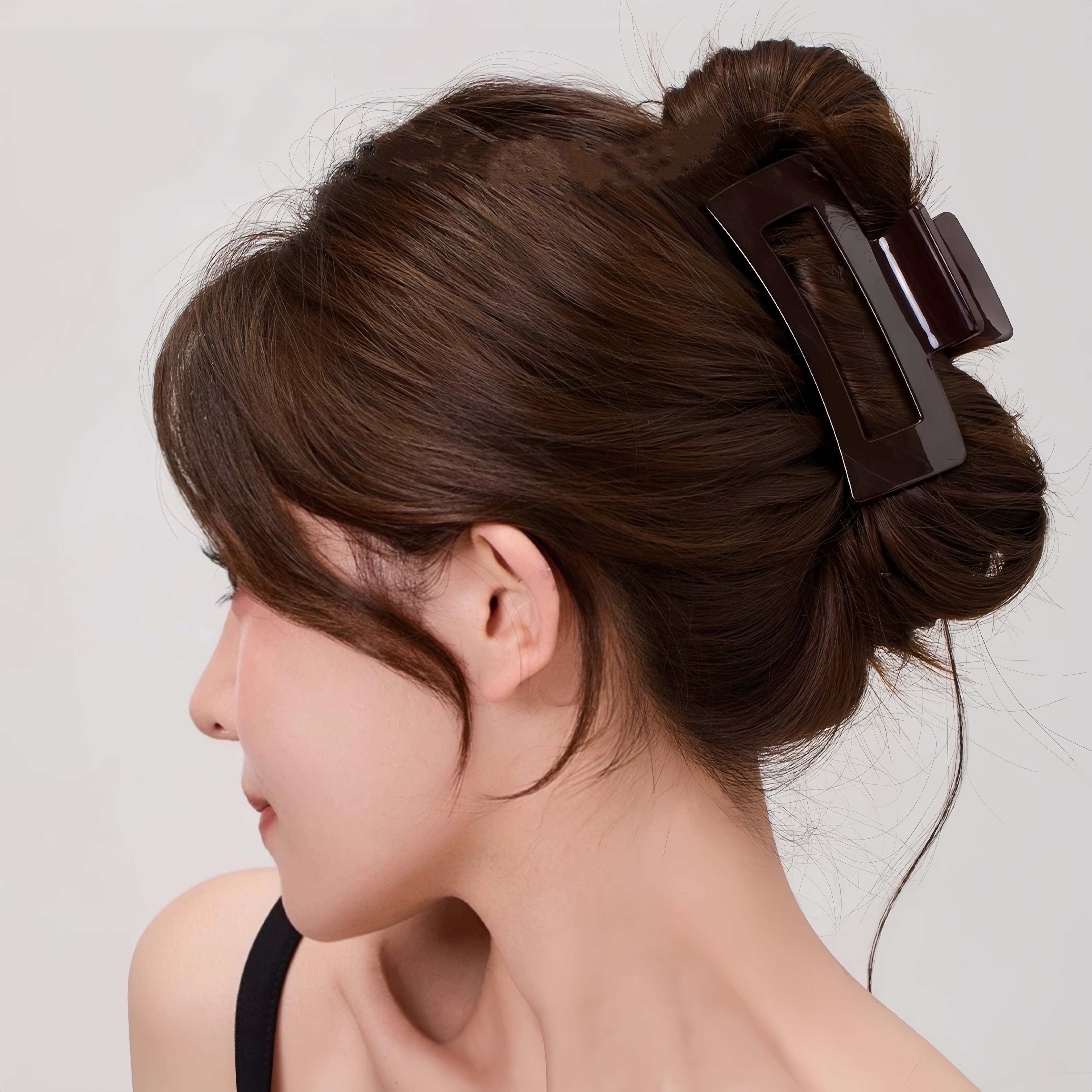 大号方形抓夹女2025新款后脑勺盘发鲨鱼夹高级感大号发量多A8065