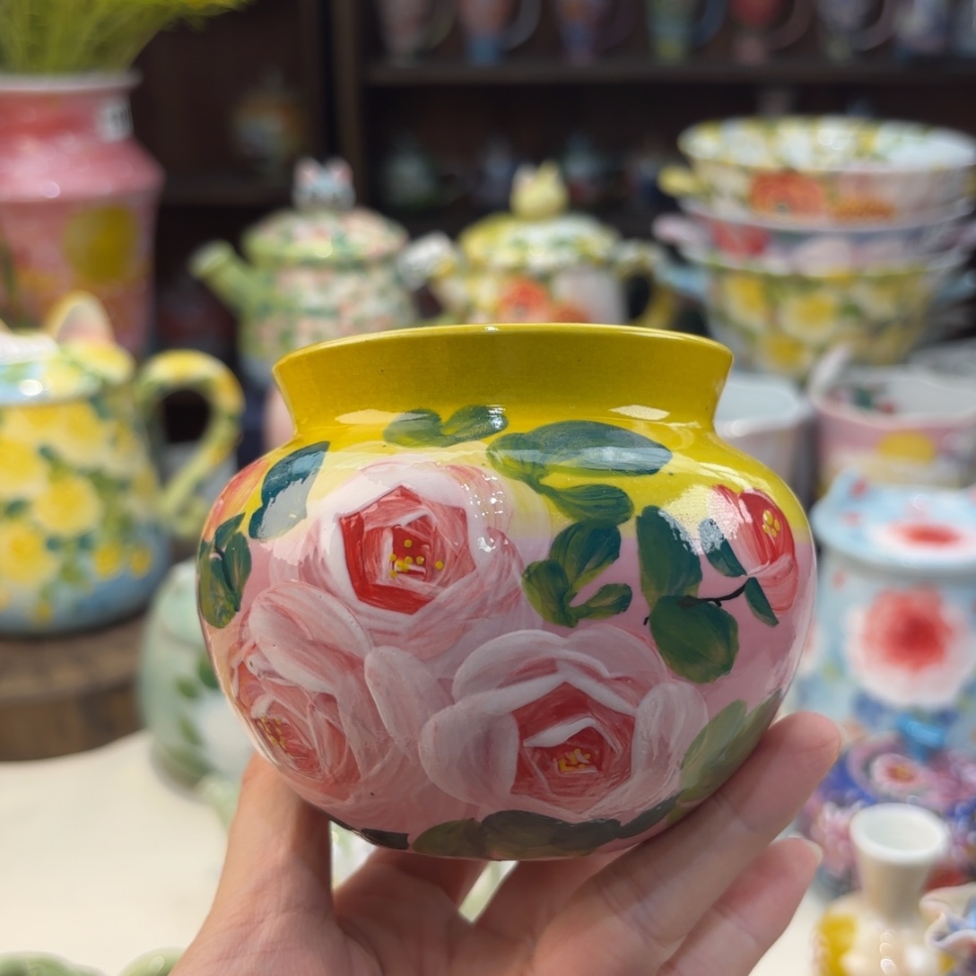 瓷片景德镇手绘高温釉下彩陶瓷茶具