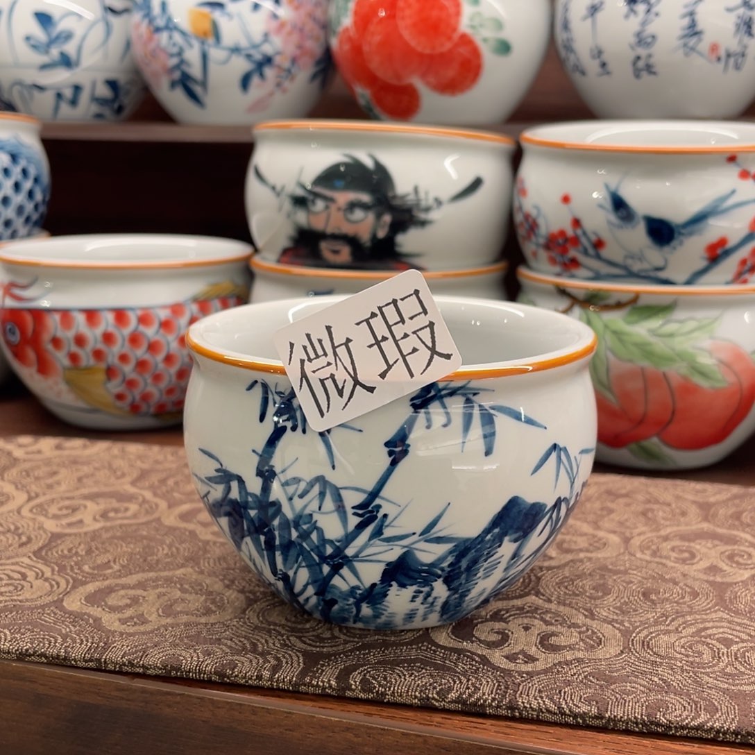 微瑕釉下彩纯手绘