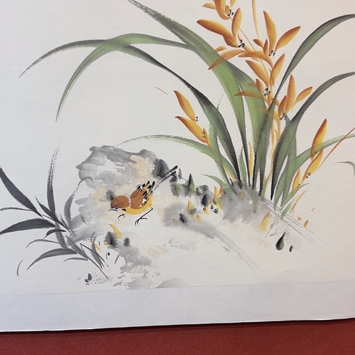 国画听兰老师花鸟