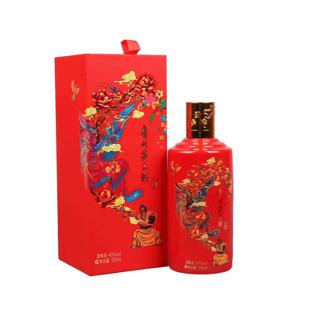 KWEICHOW MOUTAI/贵州茅台凯哥 21年红喜宴43度500ml*1瓶 43度