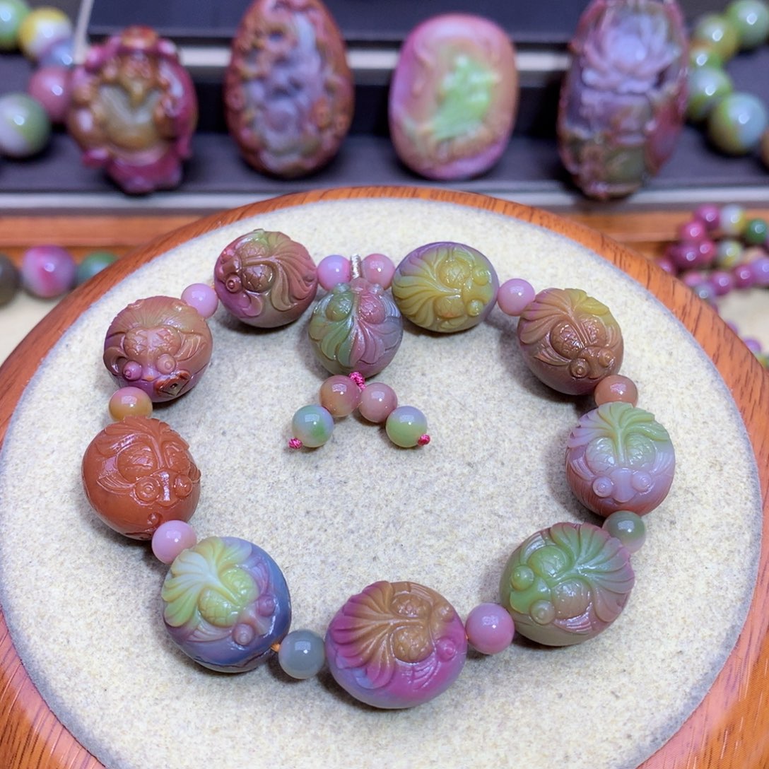 玛瑙手链未镶嵌盐源