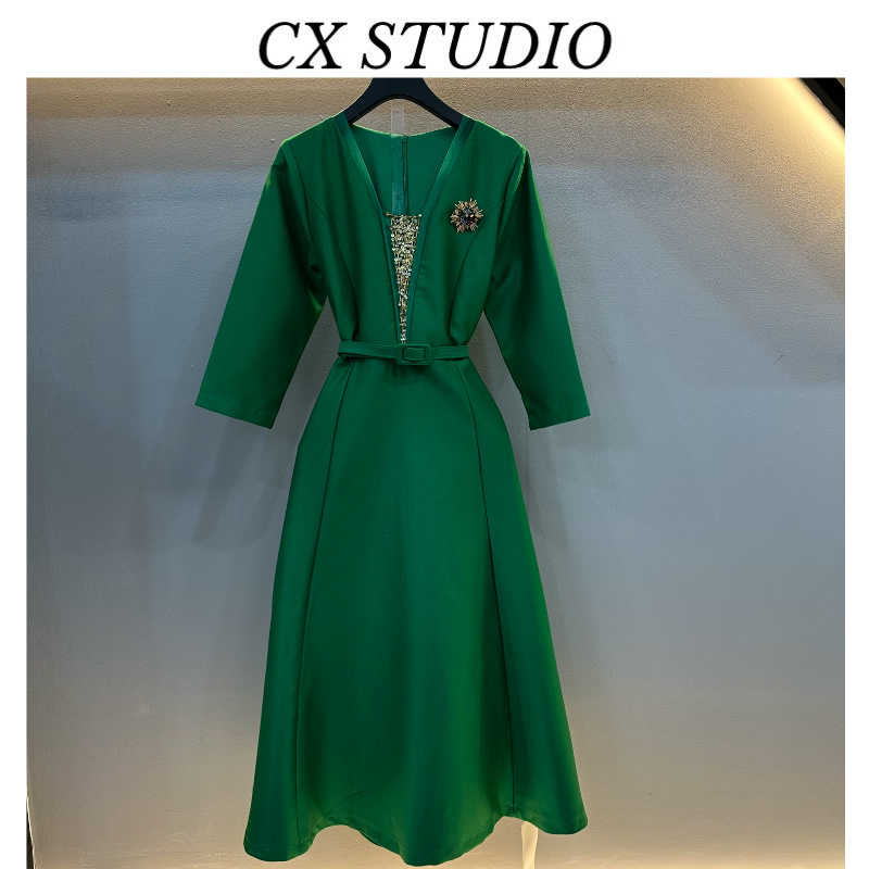 编码16 经典收腰轻奢时尚春季连衣裙（定制女装）GL8666A