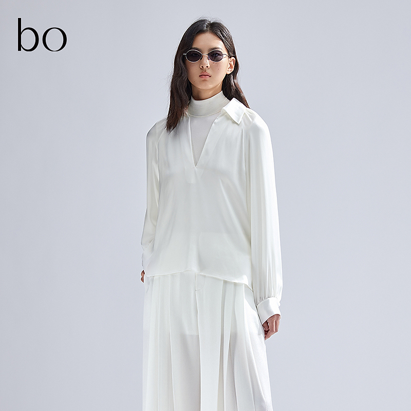 【达人专属】播春衬衫领搭配V领花式衬衣BDR1HD2019气质