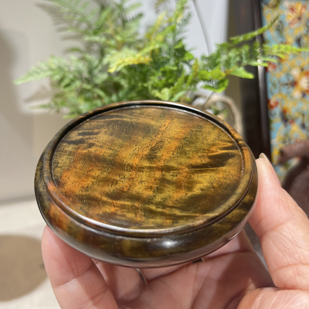 大红酸枝水波纹一木制底座