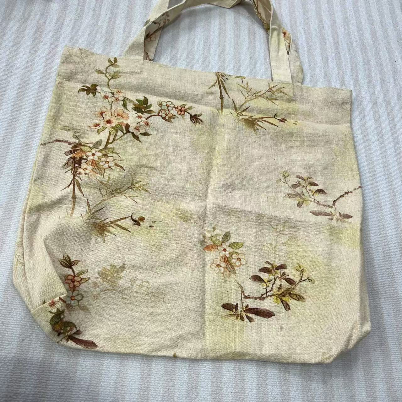 【少爷专属】-旧时回忆-汉麻印花手提包