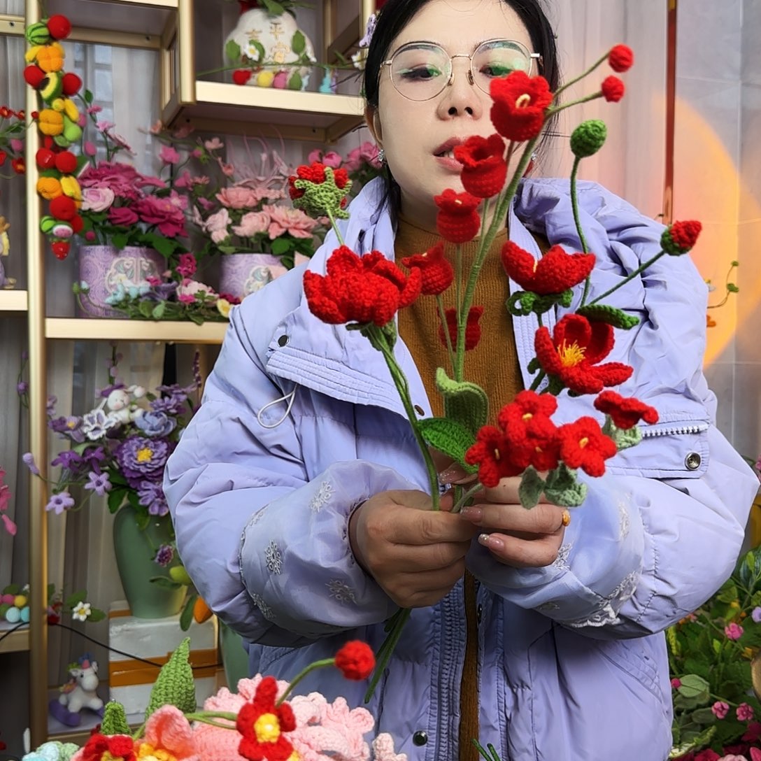 手工钩织设计花束