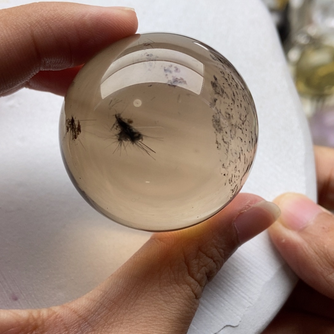 水晶摆件未镶嵌茶晶发晶