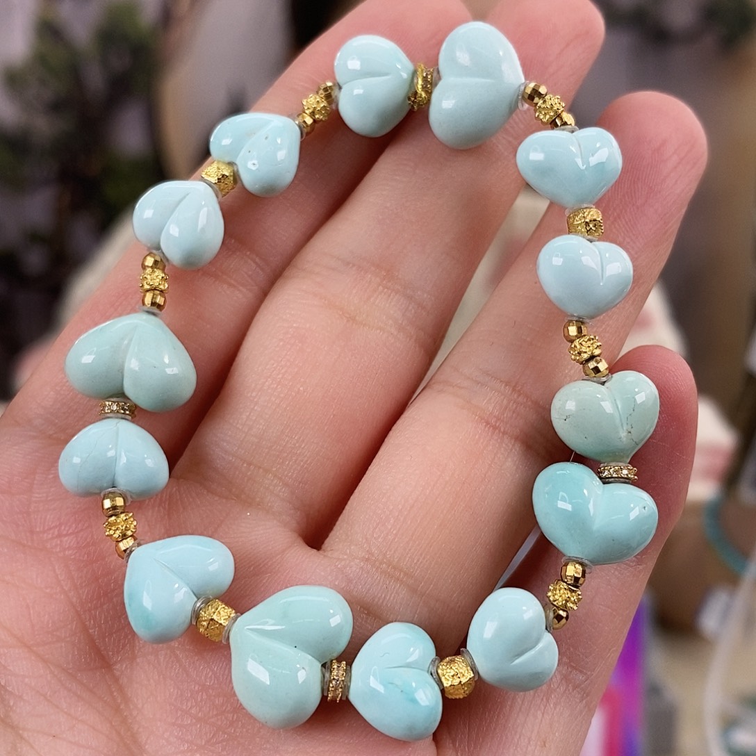 绿松石银S925镀金镶嵌珠宝奇石