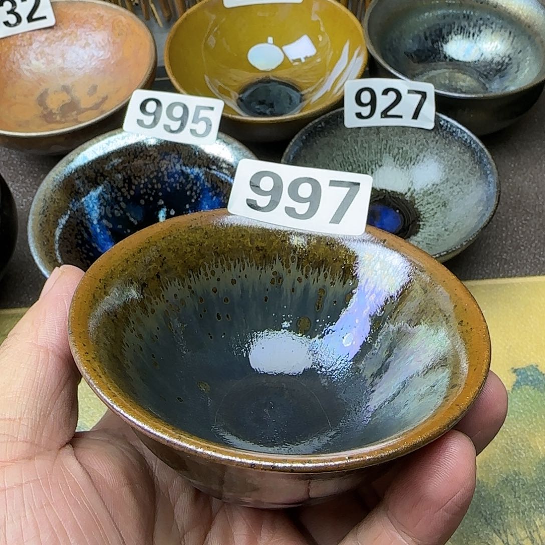 J***军茶盏建盏杯主人杯龙窑柴烧