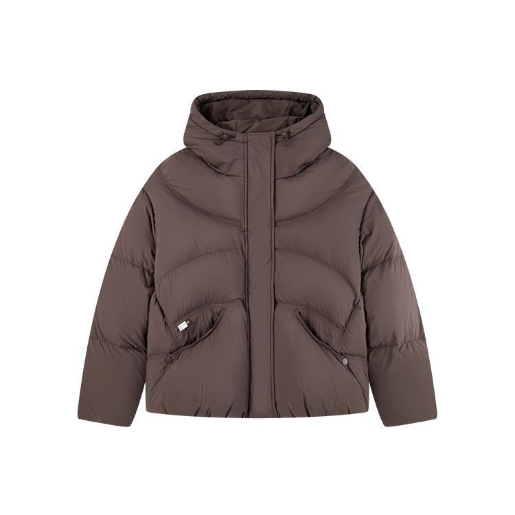 乔丹轻薄羽绒服女2025冬季防泼水保暖鸭绒休闲连帽QDLGM2261018