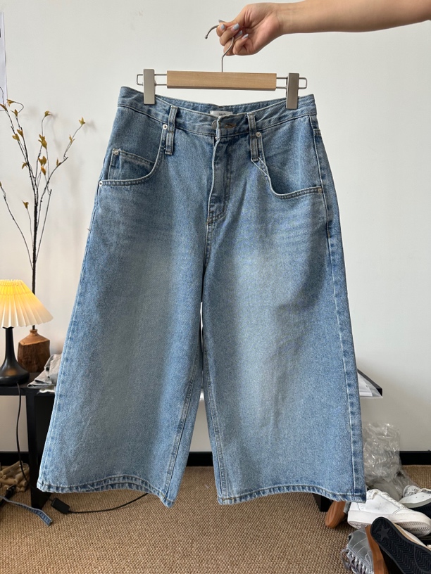 自留的帅姐姐极简高级超软舒服的牛仔中裤