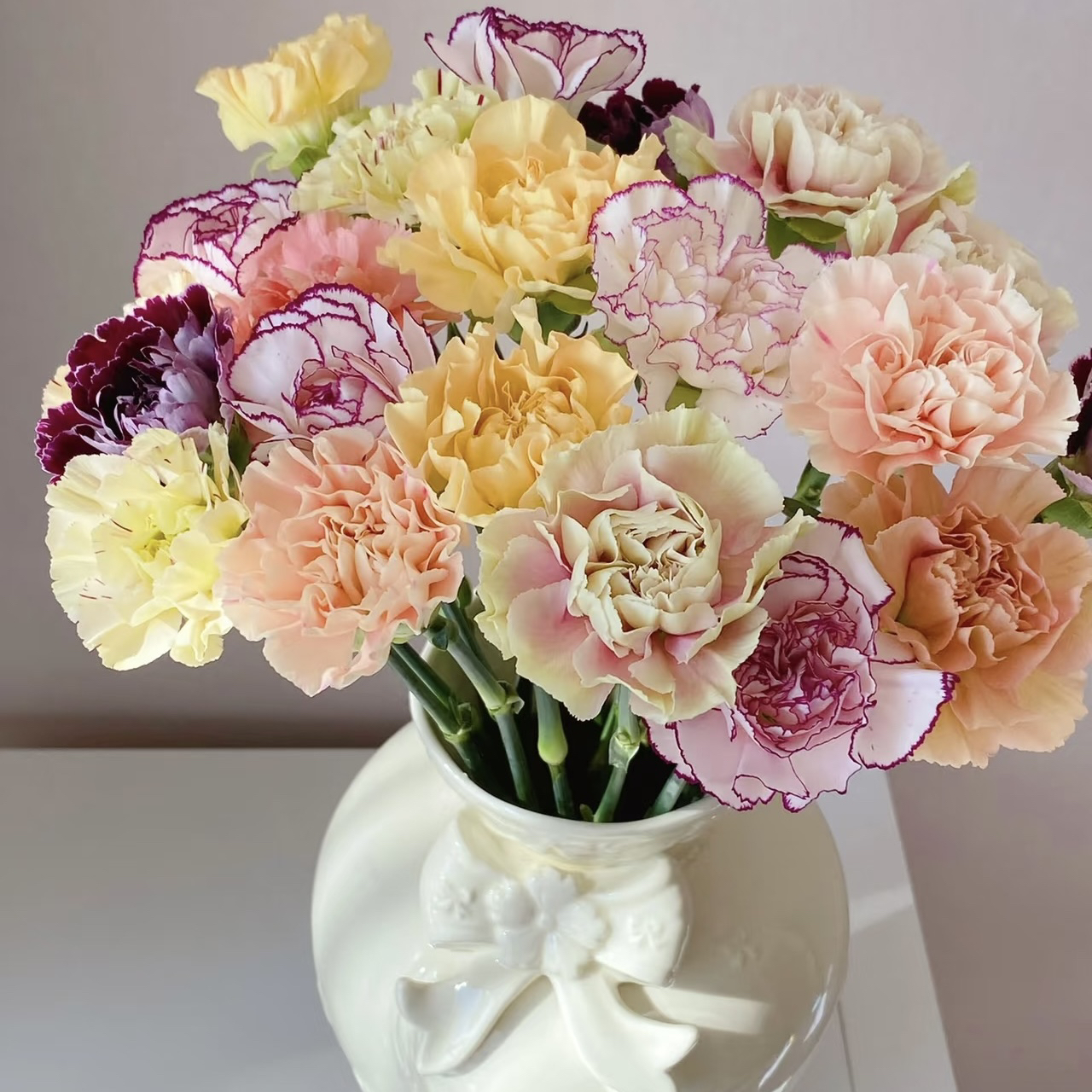 云影精选【混色康乃馨】昆明鲜花批发次日达