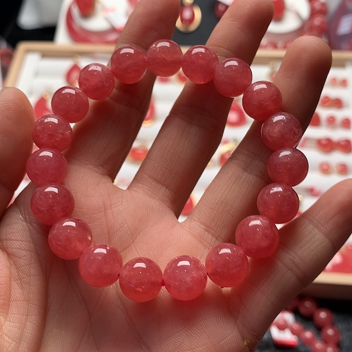 菱锰矿（红纹石）手绳未镶嵌