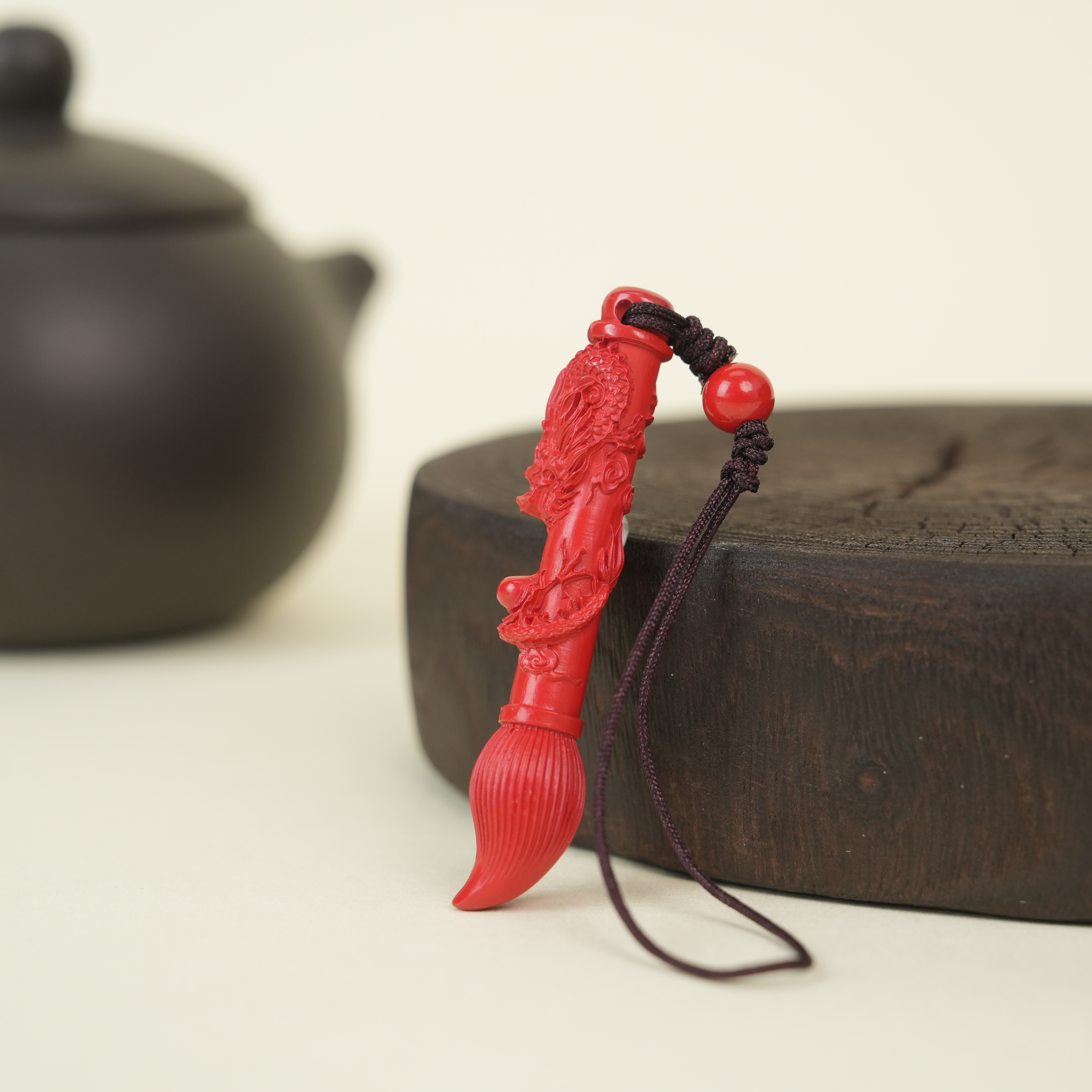 含辰砂工艺品【棠木推荐】朱砂挂件-多样性发一件- TM003881727