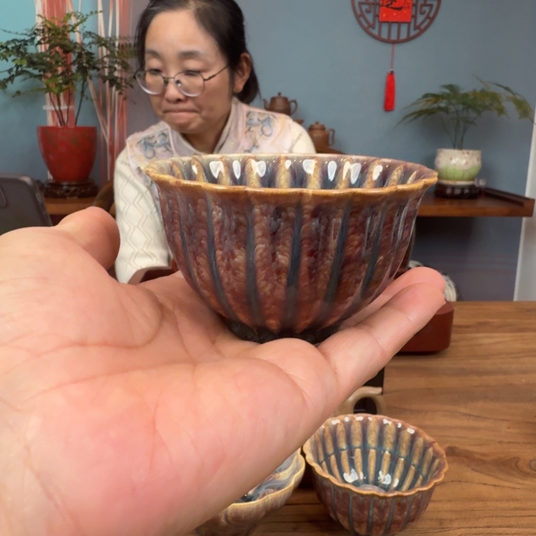 *****白泥茶壶孔雀羽百花盏