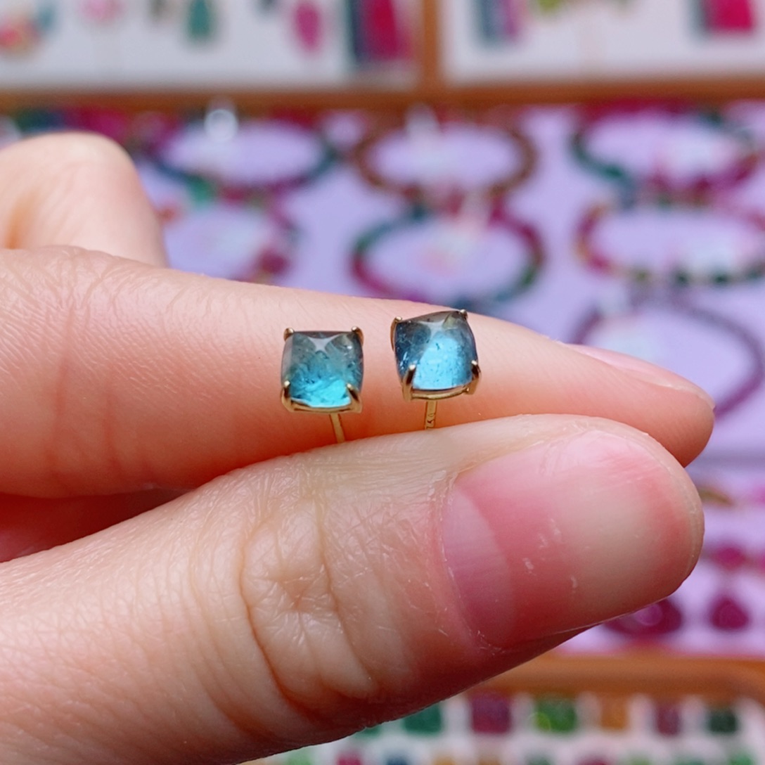 未镶嵌耳饰碧玺唐塔耳钉yy