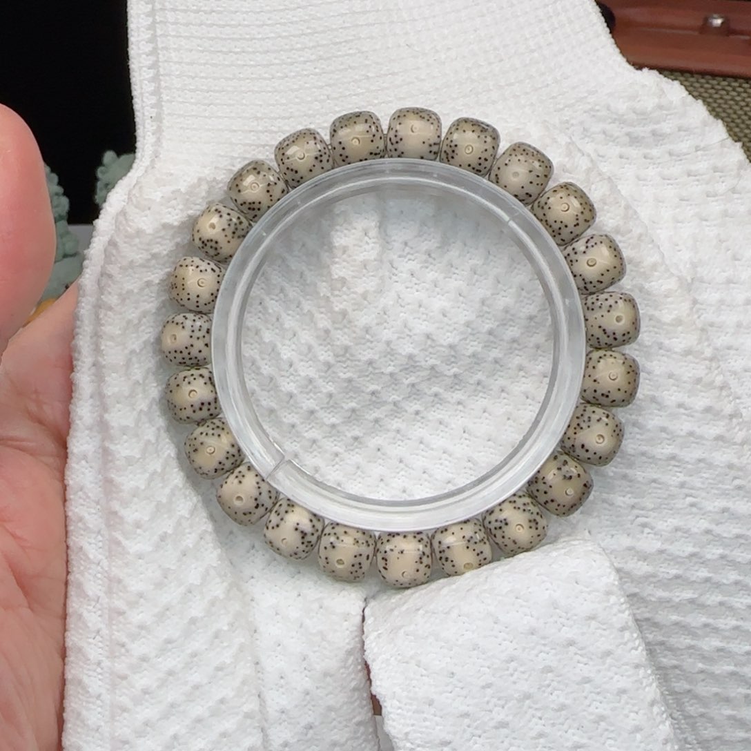 星月菩提手串骨瓷白大眼睛10*9