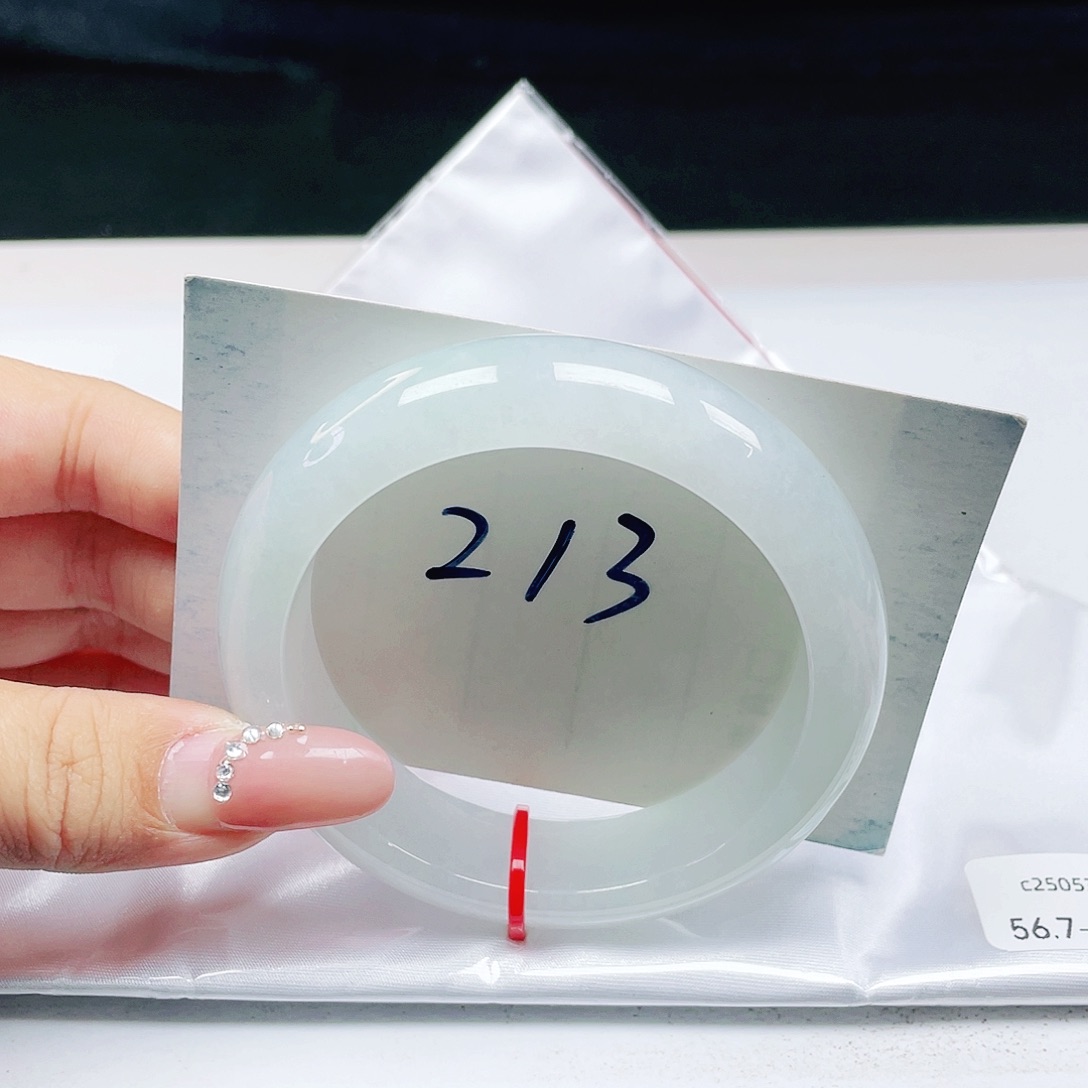 翡翠未镶嵌手镯 轮胎镯56+