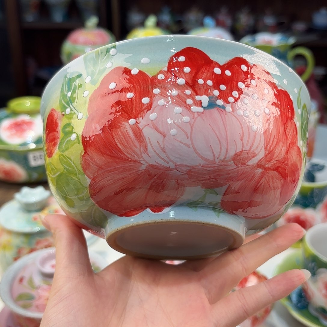 景德镇手绘高温釉下彩陶瓷茶具