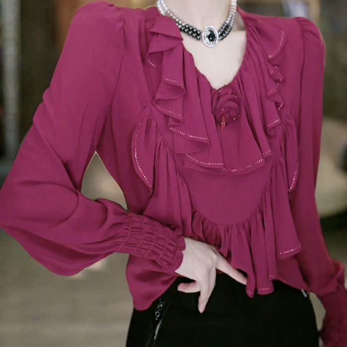 11-4【撩人心动】重工淑媛时尚气质百搭上衣