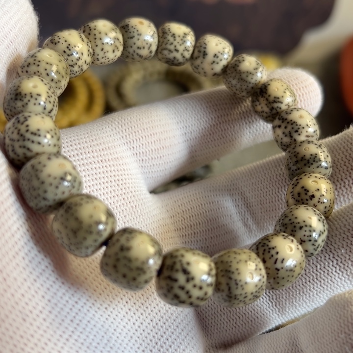 天然星月菩提石玉料12单圈