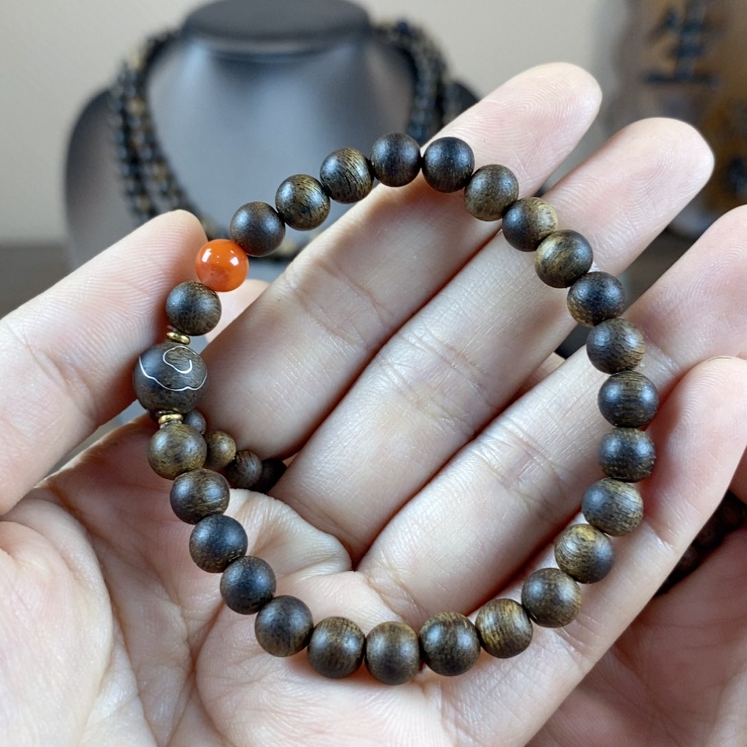 沉香手串文莱卡6mm单圈