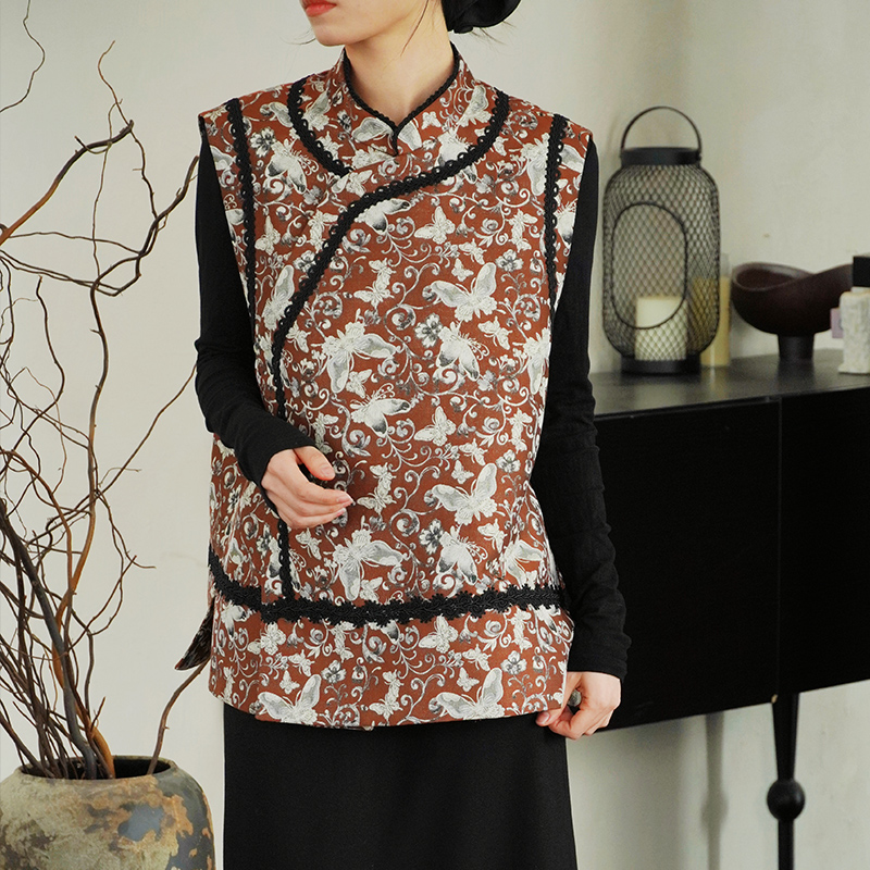 【妮娣原创】蝴蝶马甲2025秋冬新款外穿马夹女士