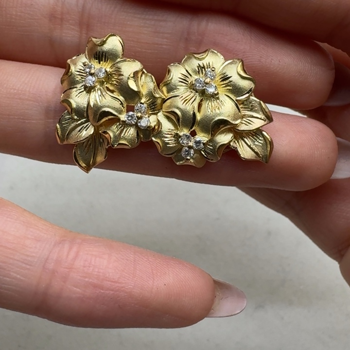 耳饰未镶嵌钻石成品